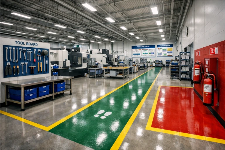 imagem de uma industria com cultura 5s